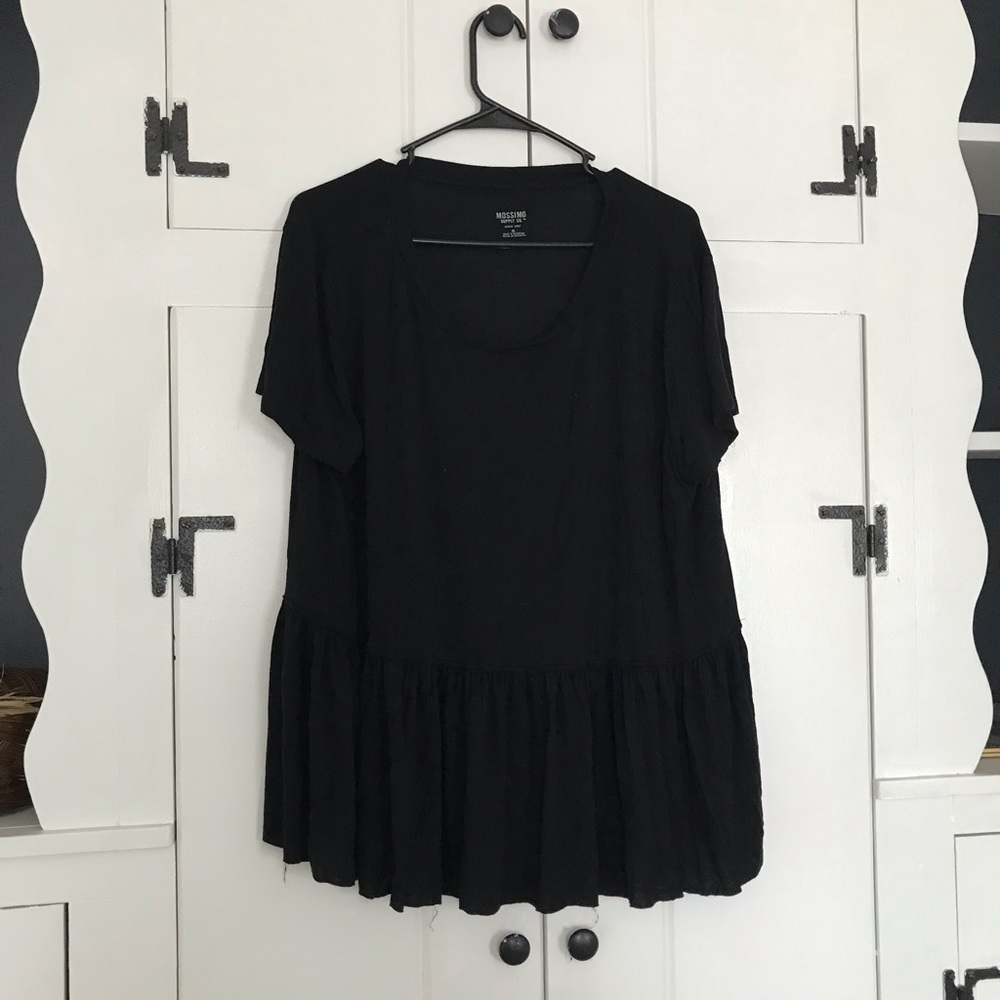 Mossimo Supply Co. Black Peplum Tshirt